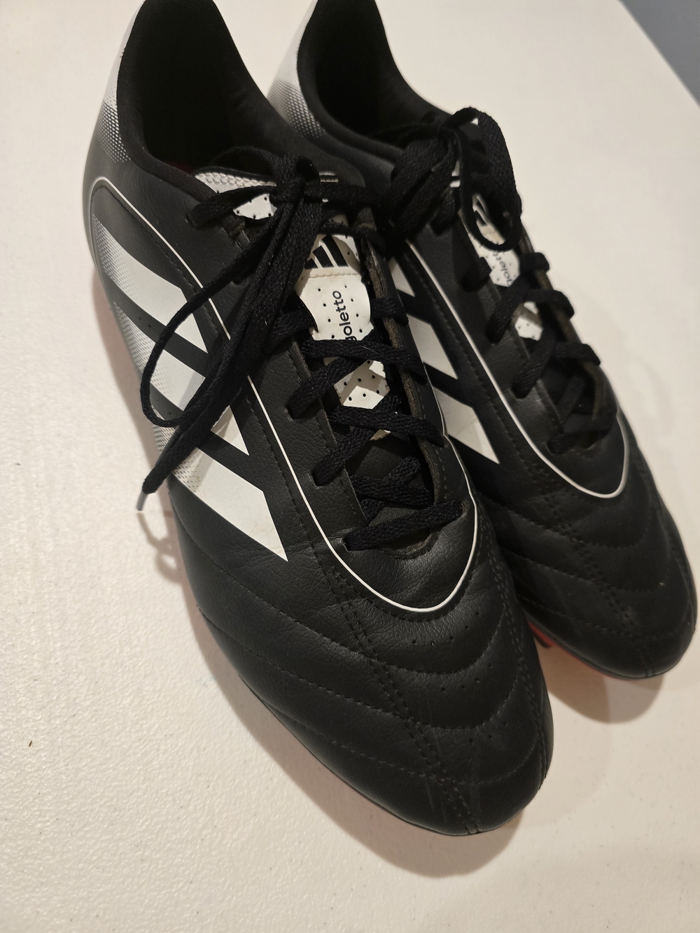 Adidas Goletto Size12 Black and White Men's Athletic Soccer Shoes